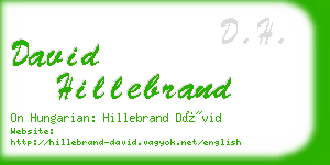 david hillebrand business card